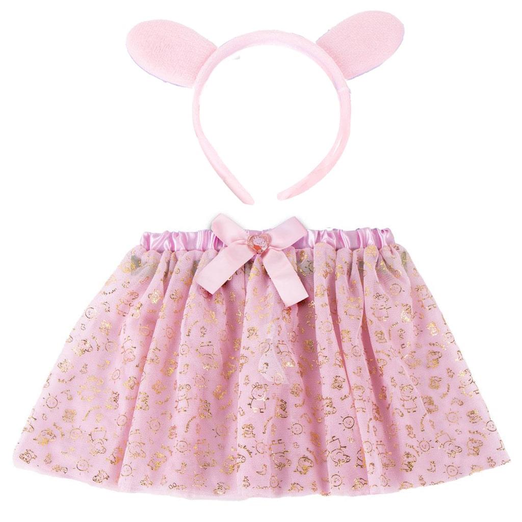Conjunto Saia e Bandolete Peppa Pig