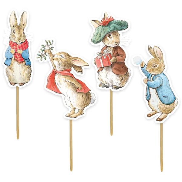 Conjunto Toppers e Formas Cupcake Peter Rabbit de Natal