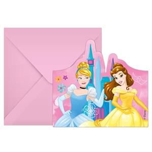 Convites Princesas Disney Live Your Story, 6 unid.