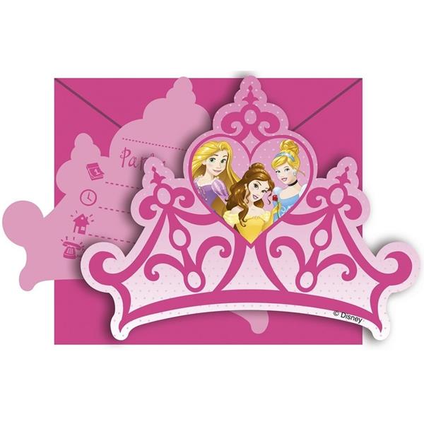 Convites Princesas, 6 unid.