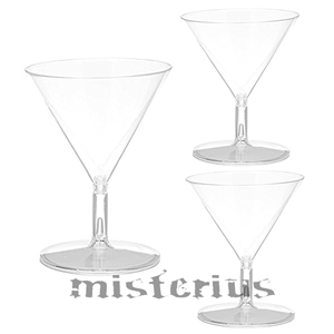 Copo Cocktail Transparente em Plástico, 3un