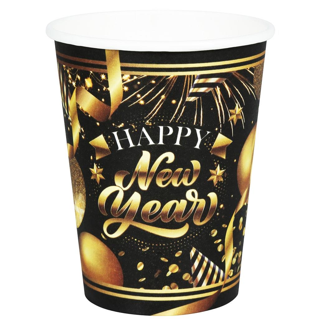 Copos Happy New Year Glamour, 6 unid. Copos Happy New Year Glamour, 6 unid.