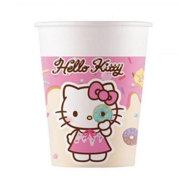 Copos Hello Kitty e Kuromi, 8 unid. Copos Hello Kitty e Kuromi, 8 unid.