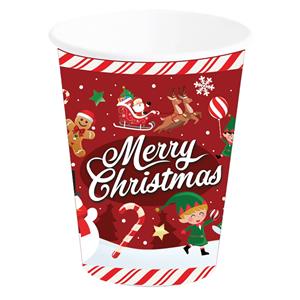 Copos Merry Christmas com Motivos de Natal, 6 unid.