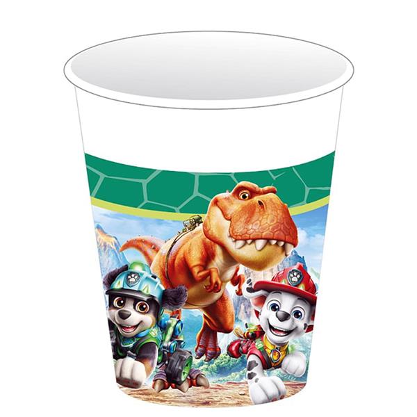 Copos Patrulha Pata e Dino Movie, 8 unid. Copos Patrulha Pata e Dino Movie, 8 unid.