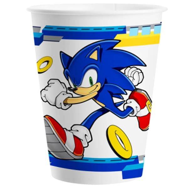 Copos Sonic The Hedgehog, 8 unid.