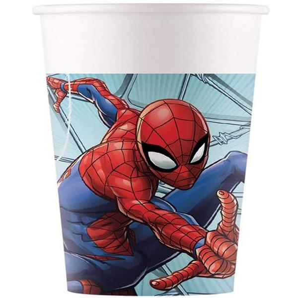 Copos Spiderman, 8 unid.