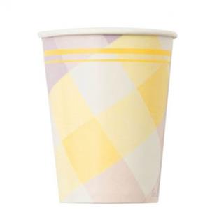 Copos Xadrez Pastel, 8 unid.