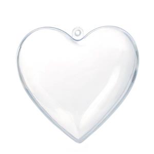 Coração Transparente, 8 cm