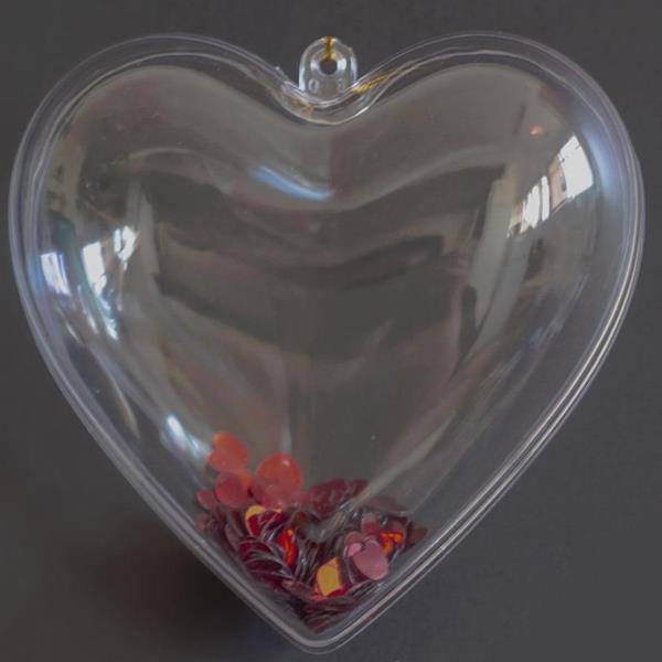 Corações Transparentes, 10 cm, 2 unid.
