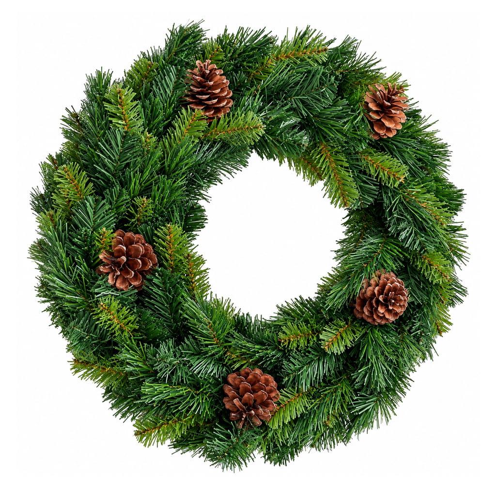 Coroa de Natal de Pinheiro Artificial com Pinhas, 50 cm Coroa de Natal de Pinheiro Artificial com Pinhas, 50 cm