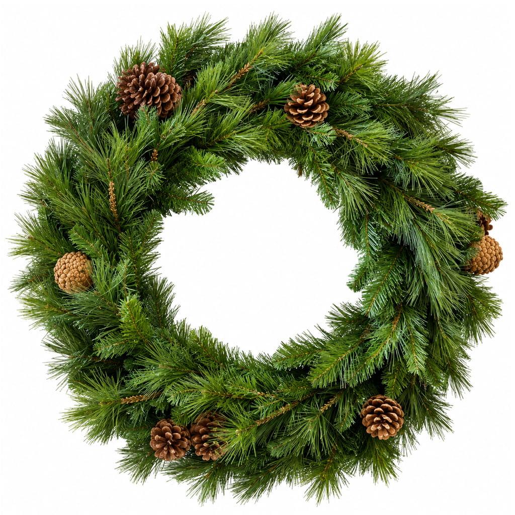 Coroa de Natal de Pinheiro Artificial com Pinhas e Leds, 75 cm Coroa de Natal de Pinheiro Artificial com Pinhas e Leds, 75 cm