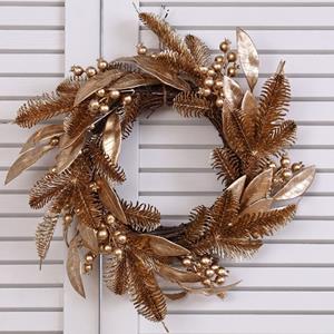 Coroa de Natal Dourada