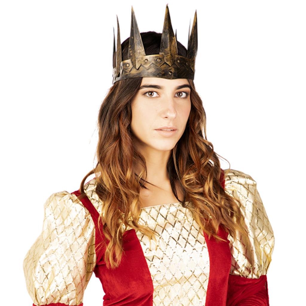 Coroa Rainha Medieval Dourada