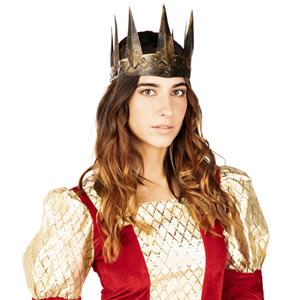 Coroa Rainha Medieval Dourada