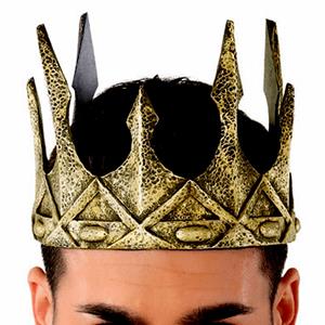 Coroa Rei Medieval Dourada