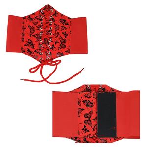 Corpete Vermelho com Borboletas, Adulto Corpete Vermelho com Borboletas, Adulto