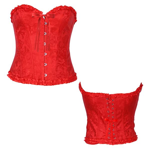 Corpete Vermelho com Laço e Folhos, Adulto