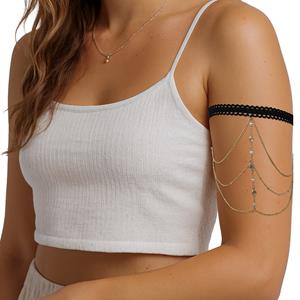 Corrente para Braço Dourado com Pérolas
