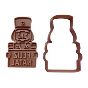 Cortador para Bolachas Quebra Nozes Feliz Natal Cortador para Bolachas Quebra Nozes Feliz Natal