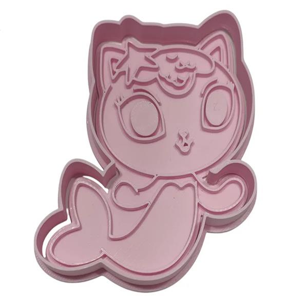 Cortador para Bolachas Sereia Gato A Amiga da Gabby