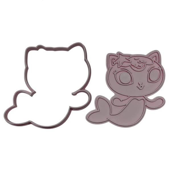 Cortador para Bolachas Sereia Gato A Amiga da Gabby