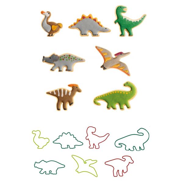 Cortadores para Bolachas Dinossauros, 7 unid., Tescoma