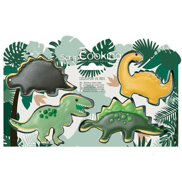 Cortadores para Bolachas Dinossauros no Pântano, 4 unid.