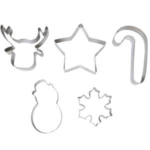 Cortadores para Bolachas Temáticos de Natal, 5 unid. Cortadores para Bolachas Temáticos de Natal, 5 unid.
