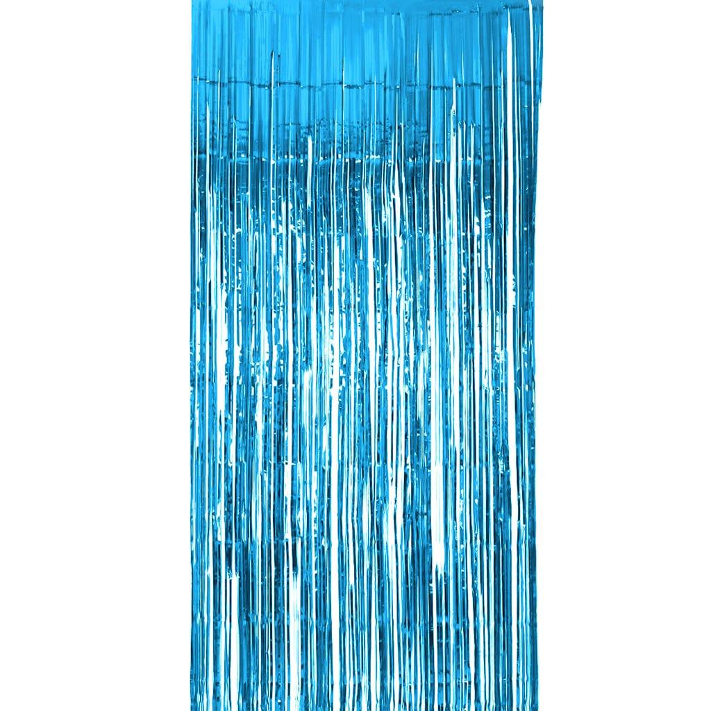 Cortina Azul Brilhante, 200 x 100 cm