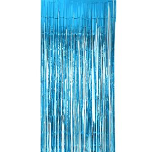Cortina Azul Brilhante, 200 x 100 cm