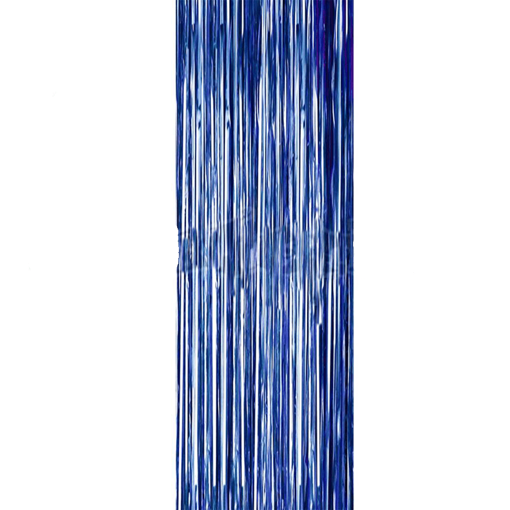 Cortina Azul Metalizada 100*240cm