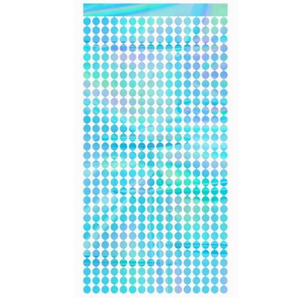 Cortina com Círculos Azuis Iridescentes, 2 x 1 mt