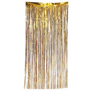 Cortina Dourada Metalizada Decorativa, 2 x 1 mt