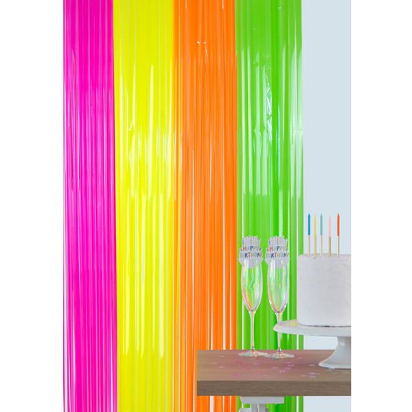 Cortina Multicolor Neon, 2 x 1 mt