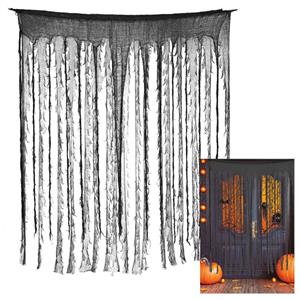 Cortina Sombria Decorativa Preta, 1,50 x 1,90 mt