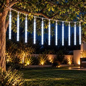 Cortina Tubos LED Pingo de Gelo Branco Frio, 50 cm