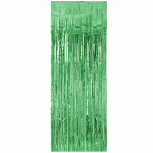 Cortina Verde Metalizada, 100 x 240 Cm