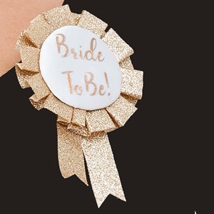 Crachá Bride To Be Rosa Gold