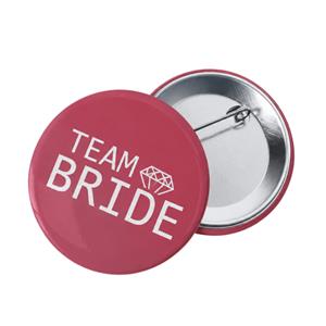 Crachá Team Bride Rosa Crachá Team Bride Rosa