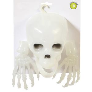 Crânio e Mãos Glow In The Dark Decorativo