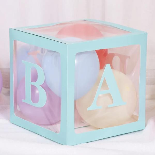 Cubo Baby Azul para Balões