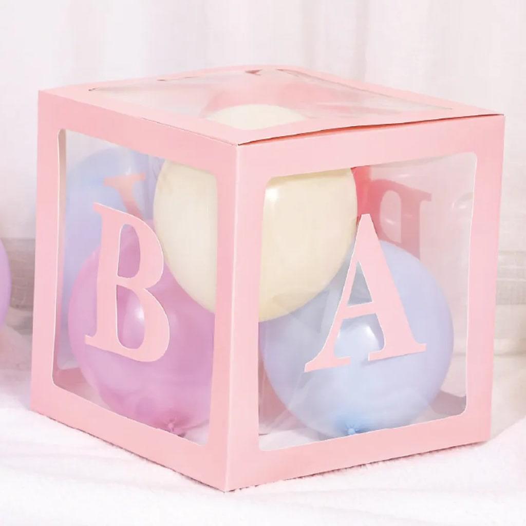 Cubo Baby Rosa para Balões