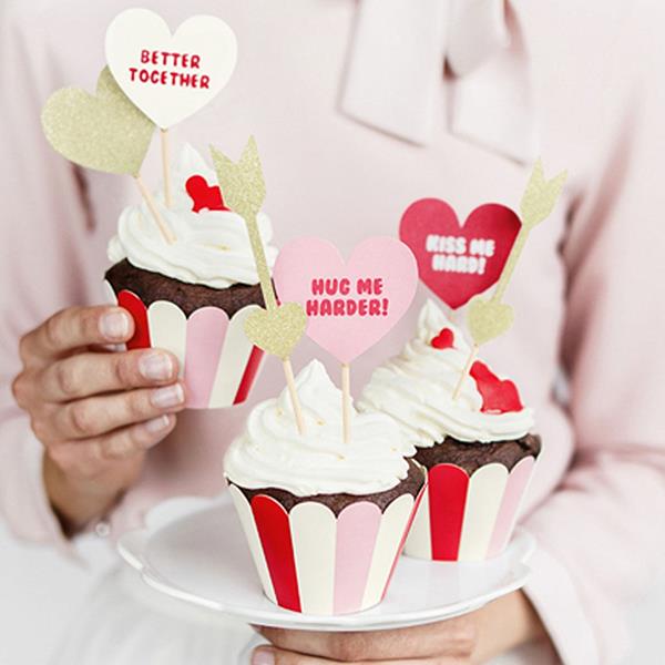 Cupcake Wraps Sweet Love, 6 unid.