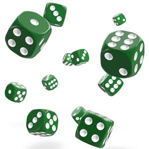 Dados de Jogo Verdes, 36 unid.