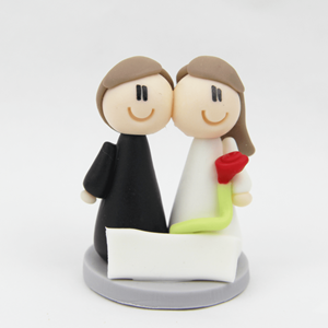 Decoração Casamento - Figura Noivos em Biscuit