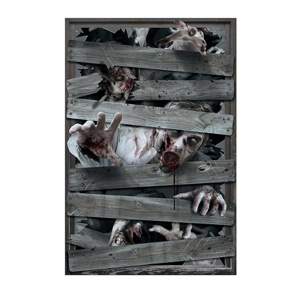 Decoração Janela Ataque de Zombies, 80 cm x 1,20 mt