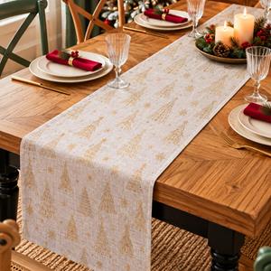 Decoração de Mesa com Desenhos Natalícios Dourados