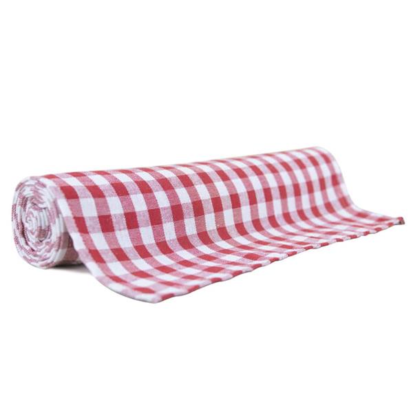 Decoração de Mesa Quadrados Vermelhos e Brancos, 3 mt