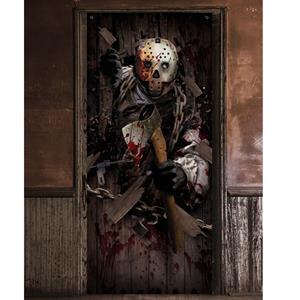 Decoração Porta Jason Zombie, 80 cm x 1,80 mt